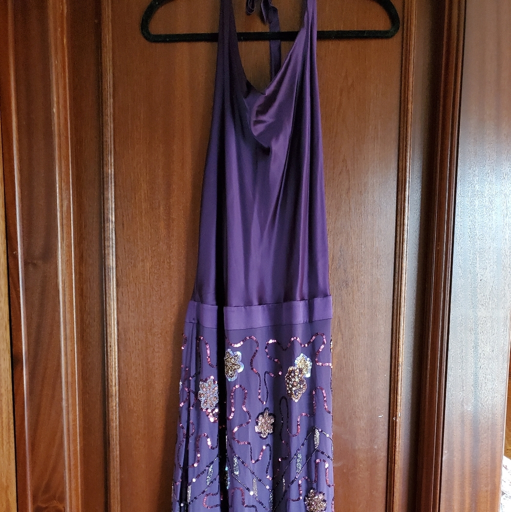Sara Feinberg Silk Purple Prom Dress